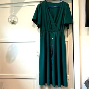 Dark green beautiful dress